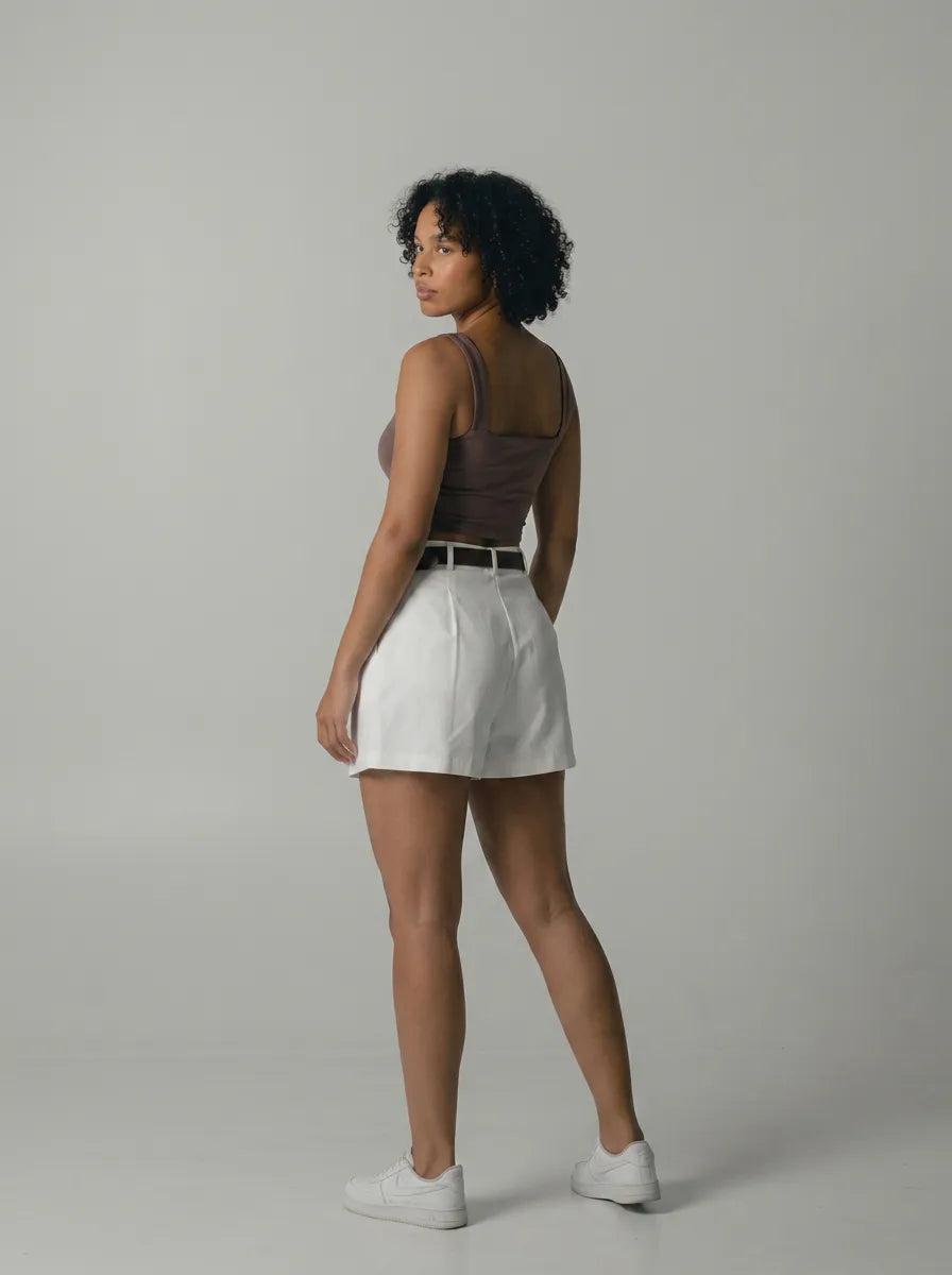 Faux Leather High-Waist Shorts