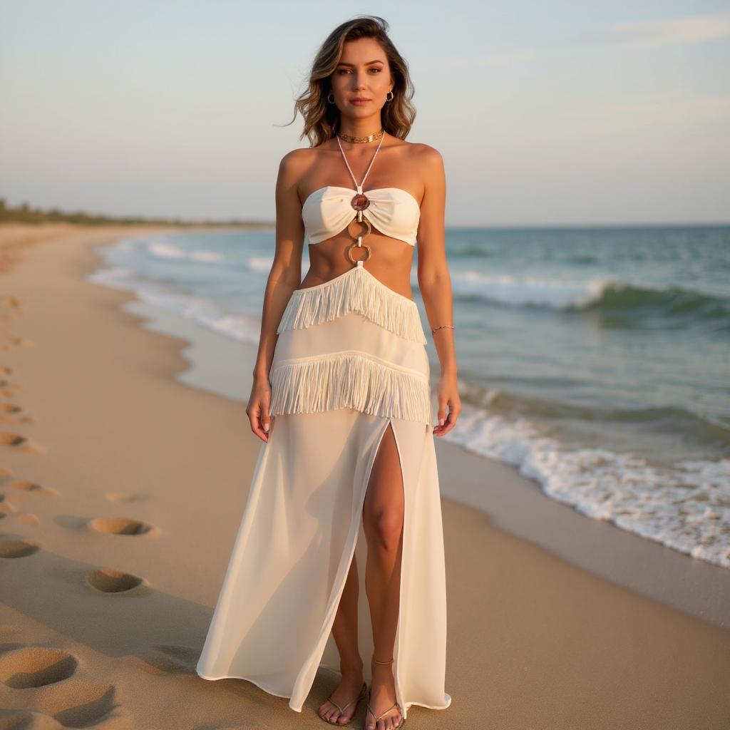 Maldives Dress  French Style Chiffon Summer Dress