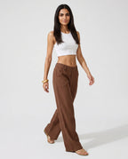 Linen Cotton Wide-Leg Trousers