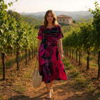 Zaya Print Dress in soft volume and casual elegance
