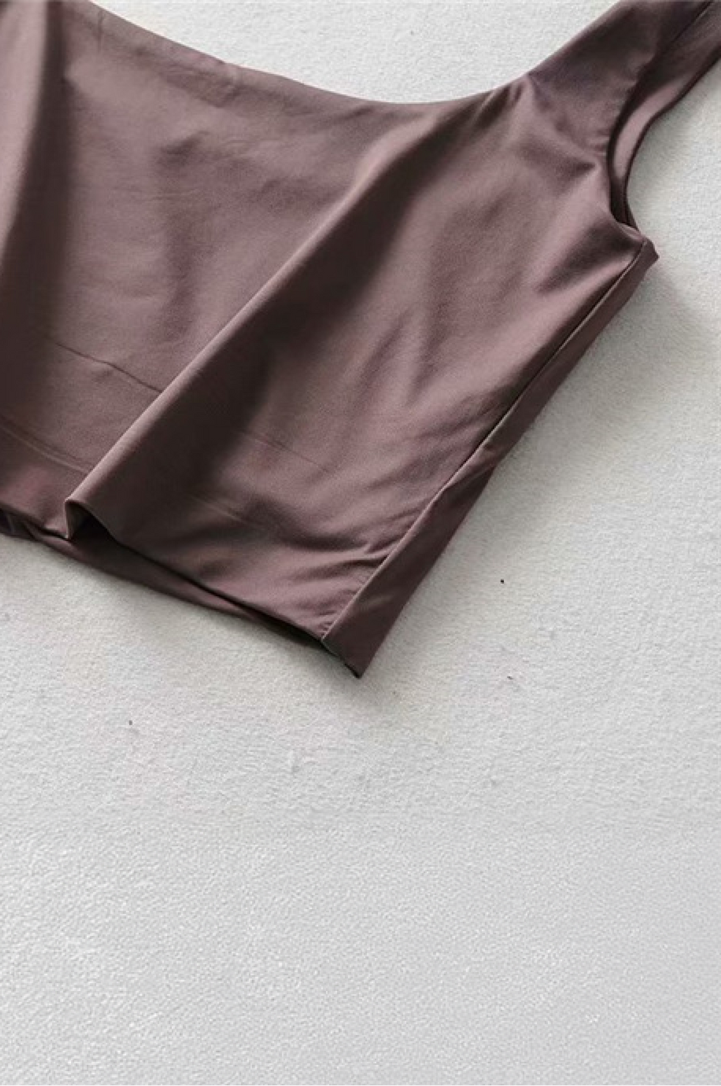 Satin Square-Neck Cropped