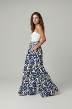 Floral Wide-Leg Maxi Skirt
