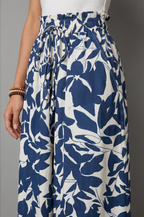 Floral Wide-Leg Maxi Skirt