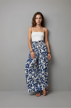 Floral Wide-Leg Maxi Skirt
