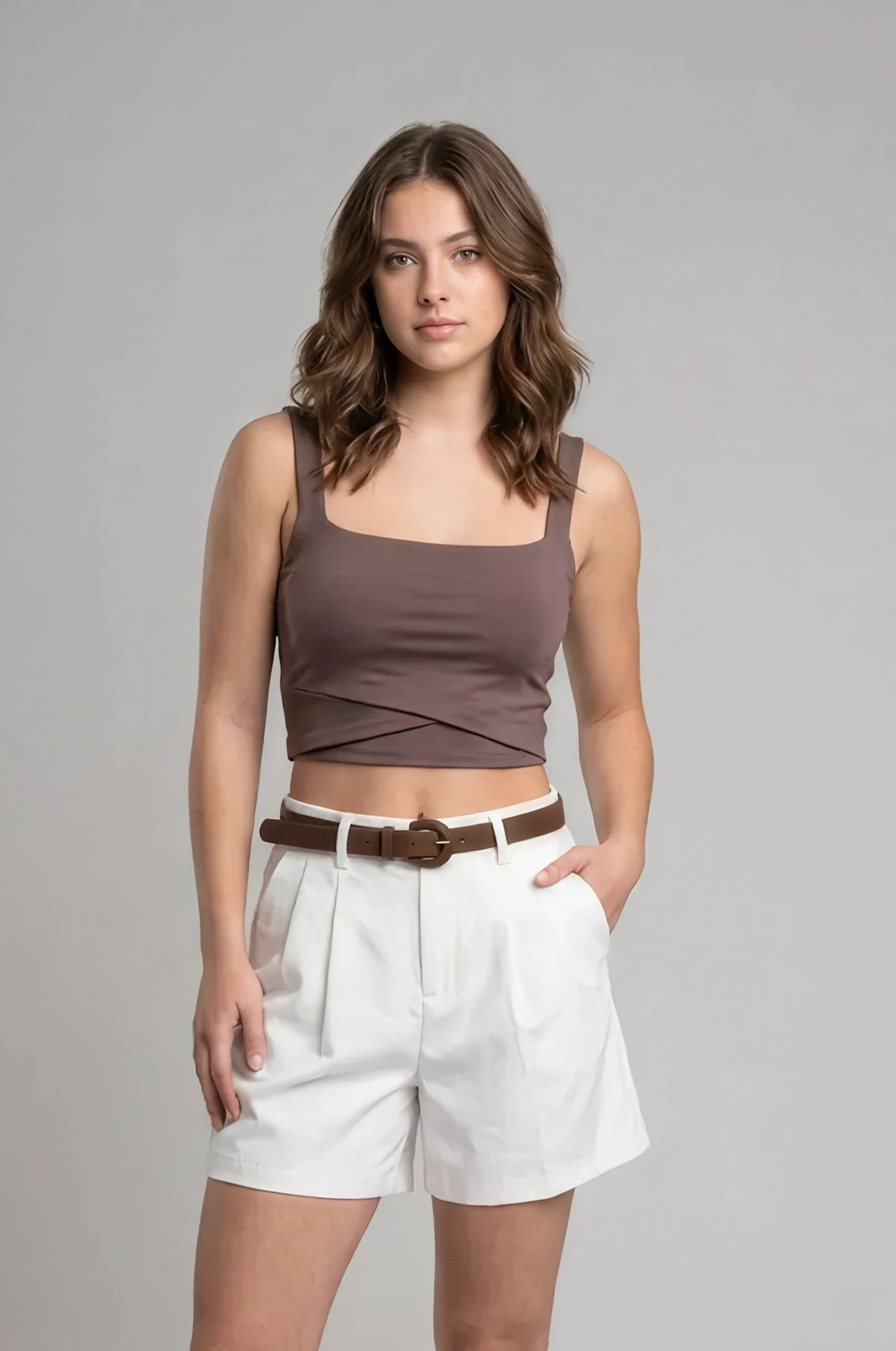 Faux Leather High-Waist Shorts