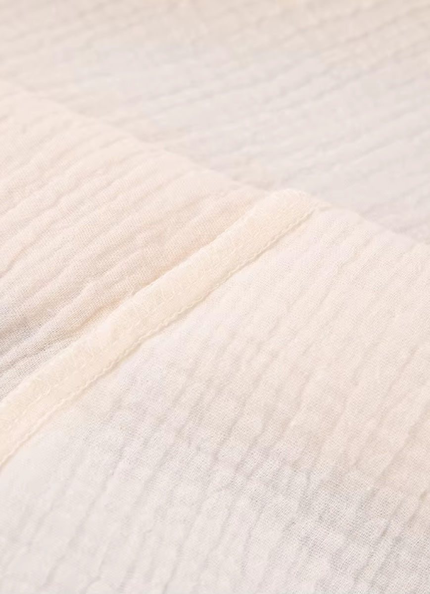 Cotton V-Neck Wrap Dress