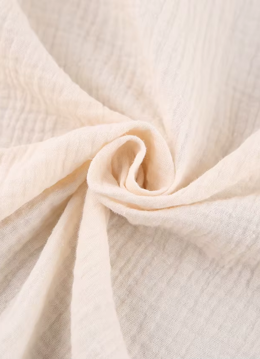 Cotton V-Neck Wrap Dress