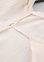Cotton V-Neck Wrap Dress