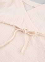 Cotton V-Neck Wrap Dress