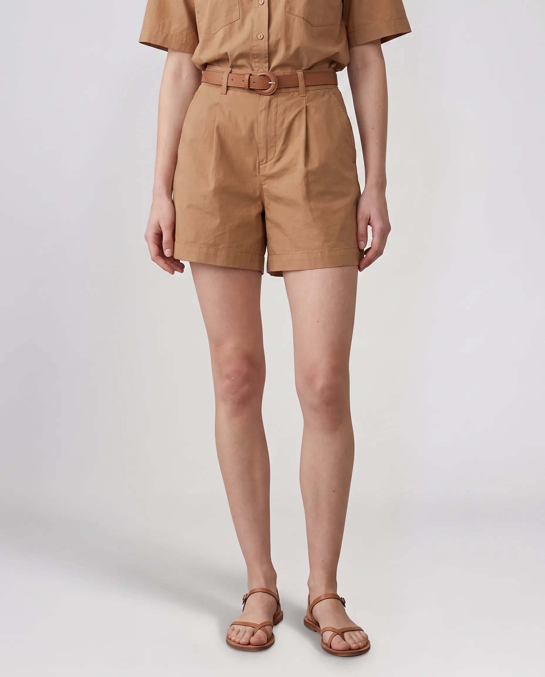 Faux Leather High-Waist Shorts