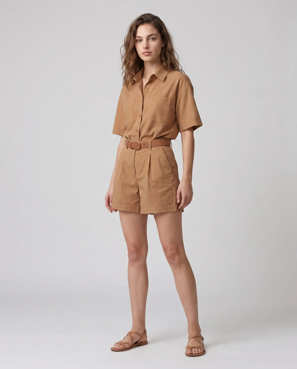 Faux Leather High-Waist Shorts