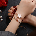 Grace Golden Bracelet Watch with Fine Chain